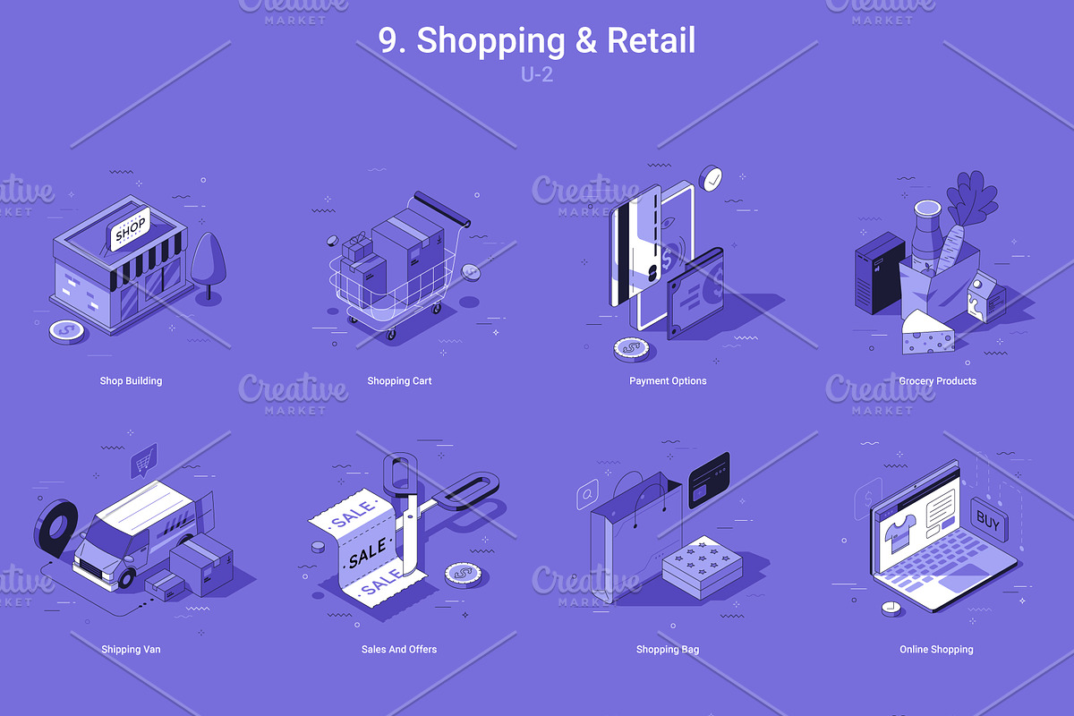 Isometric Icons v.3 (240 Icons), an Object Illustration by Andrew Kras Design (Photo 15 of 21)