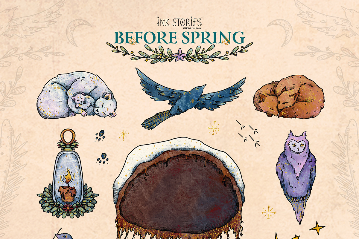 Before Spring | Late Winter Set, a Seasonal Illustration by Ink Stories (Photo 2 of 22)