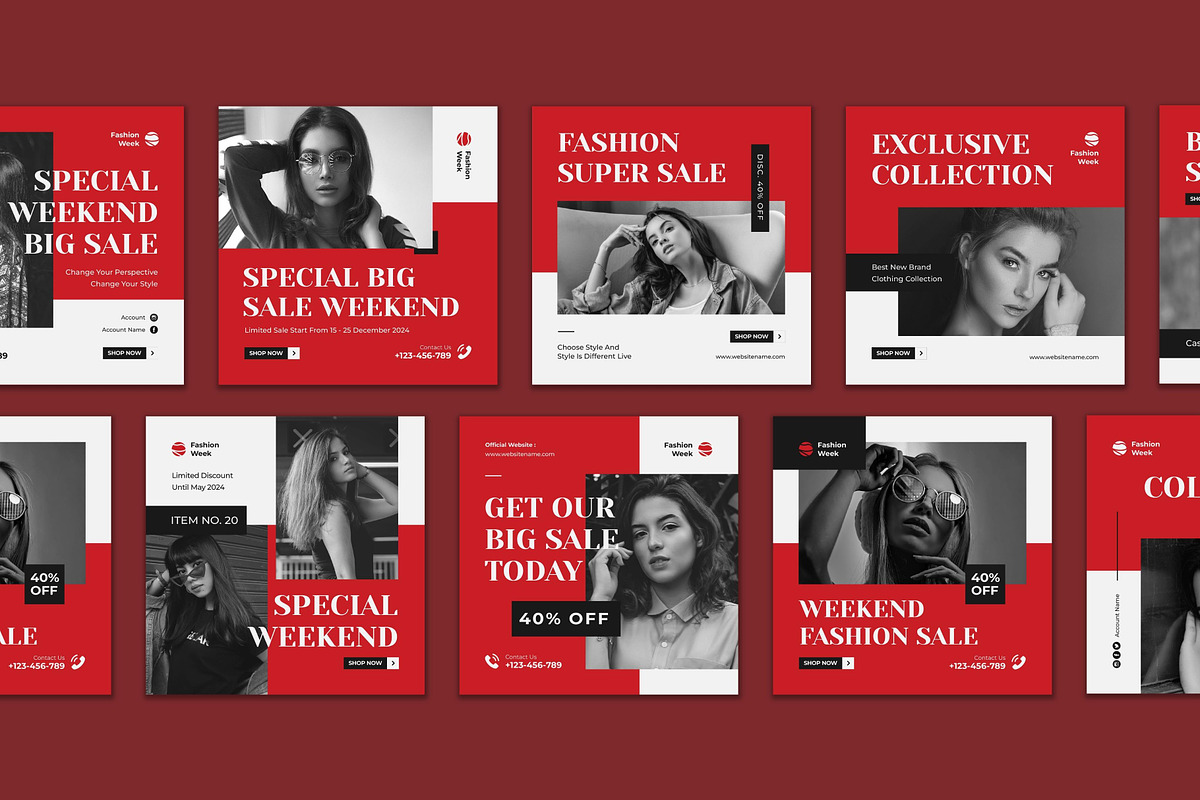 Fashion Week Instagram Post, a Social Media Template by CavenArt (Photo 5 of 5)