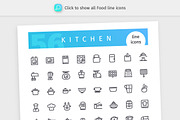 Food 800+ Line Icons Bundle, an Outline Icon by Voysla's Shop (Thumbnail 4 of 8)