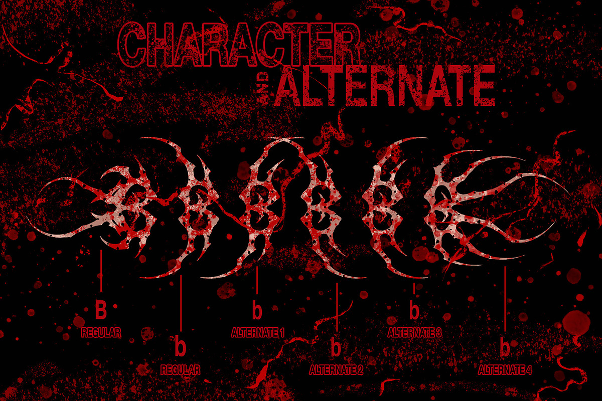 Guardian Centipede-Black Metal Font, a Blackletter Font by Madhaline Studio (Photo 12 of 13)