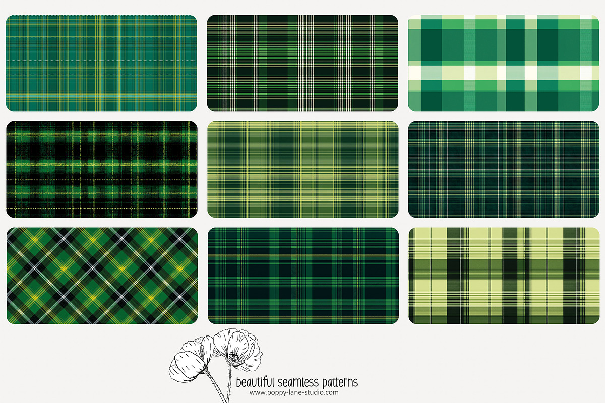 80 green plaid seamless pattern, a Pattern Graphic by Poppy Lane Studio (Photo 8 of 11)