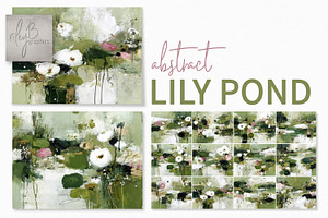 Abstract Lily Pond, a Decorative Illustration by rileyBgraphics