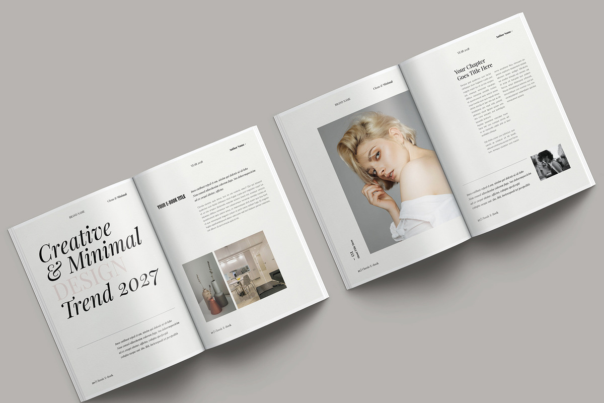Classic E-book Design Template, a Magazine Template by NorthPeak (Photo 8 of 16)