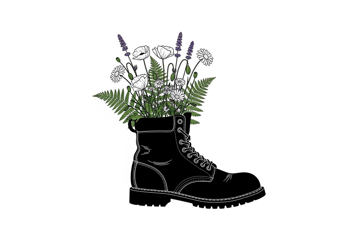 Floral Boot Silhouette Bundle, an Illustration by Gaye Art (Photo 10 of 31)