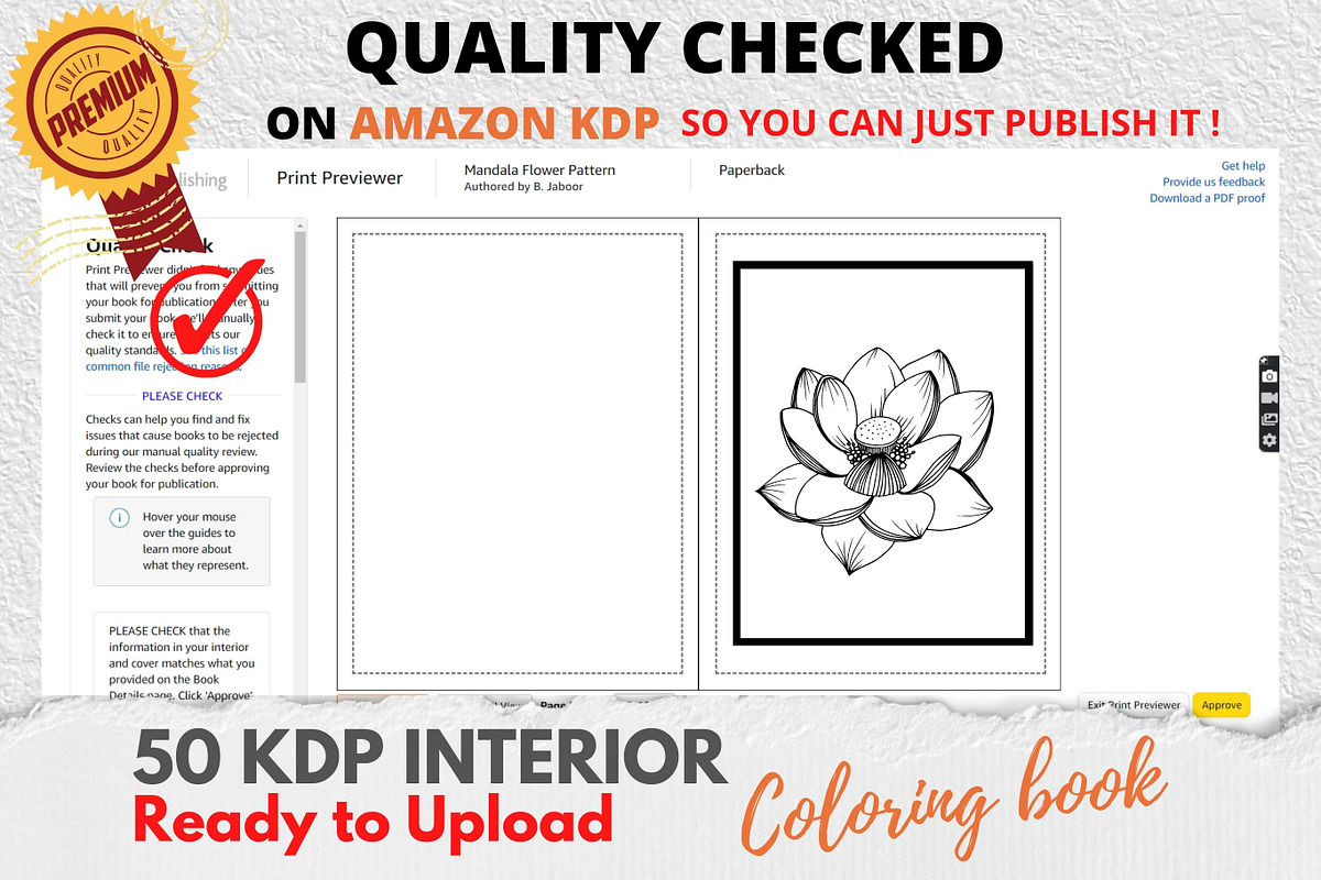 KDP Interiors, Flower Coloring Book, an Illustration by Jaboor Magics (Photo 5 of 5)