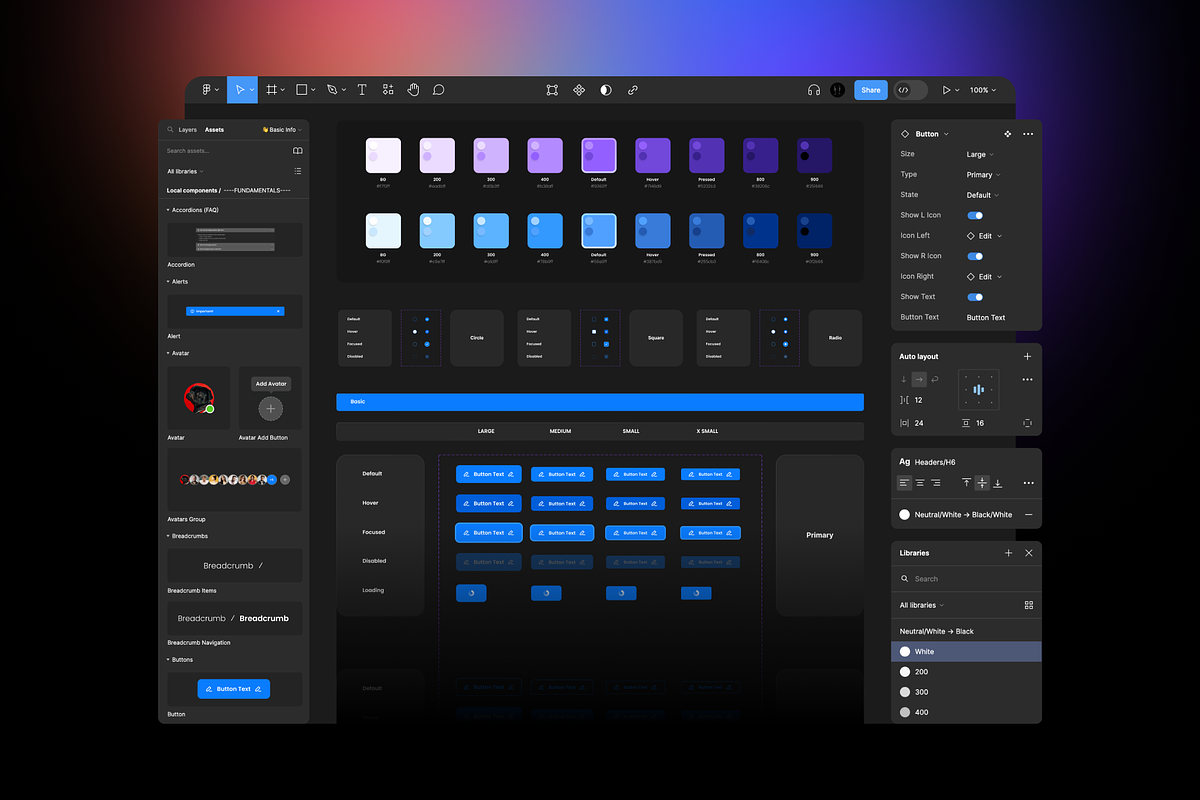 M-Design System Light, an UI Kit Template by Designer :s (Photo 2 of 5)