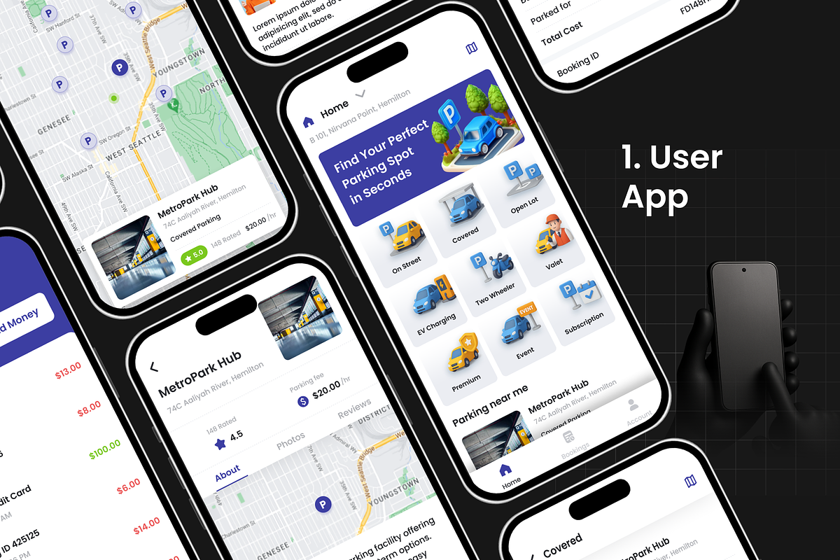Parking Spot Booking App | DeliPark preview 4