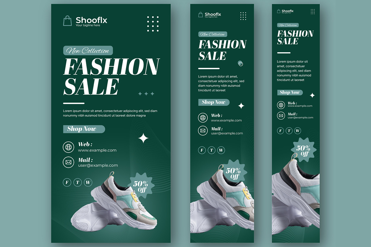 Fashion Sale Web Banner Design, a Social Media Template by CreativeShaper (Photo 3 of 4)