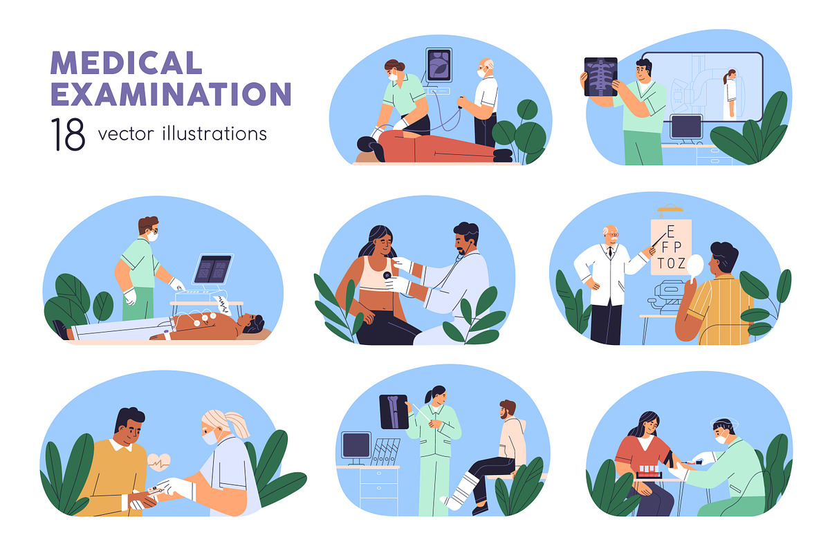 Medical examination & health checkup, a Healthcare Illustration by Good Studio (Photo 1 of 19)
