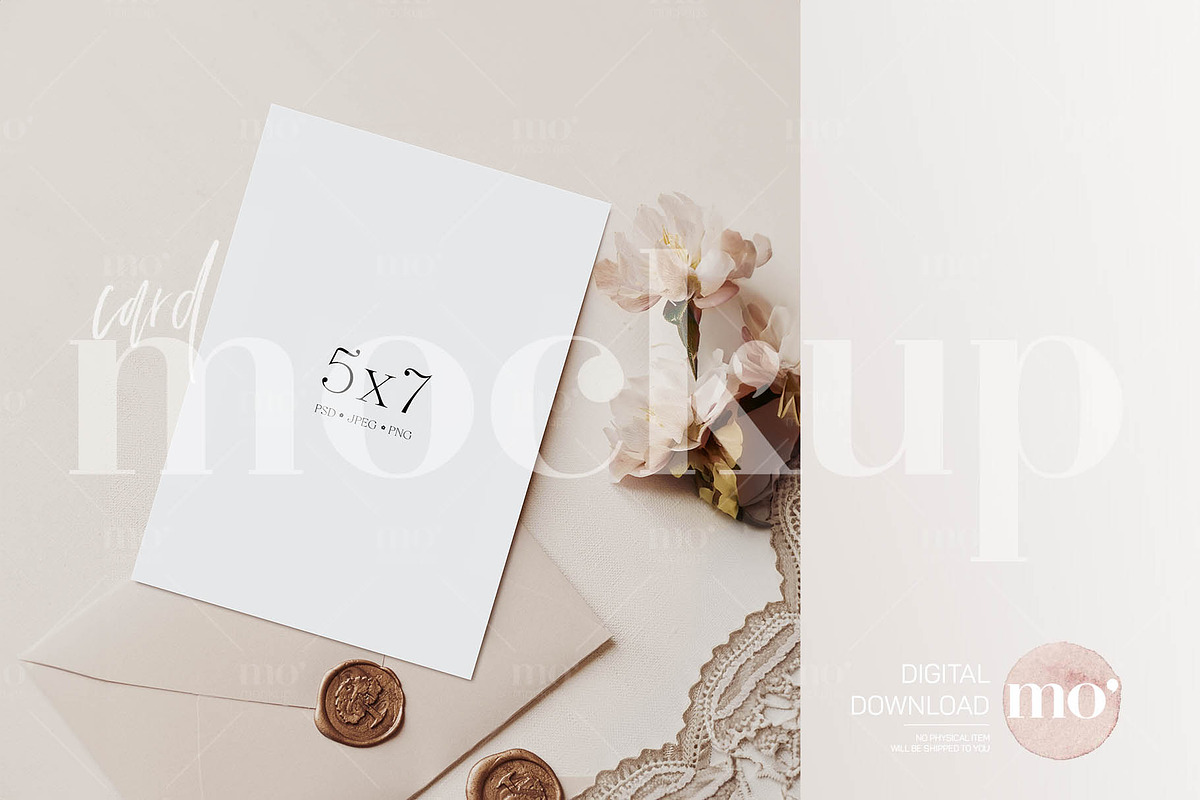 5x7 Invitation Mock up, a Product Mockup by MoMockups (Photo 5 of 6)