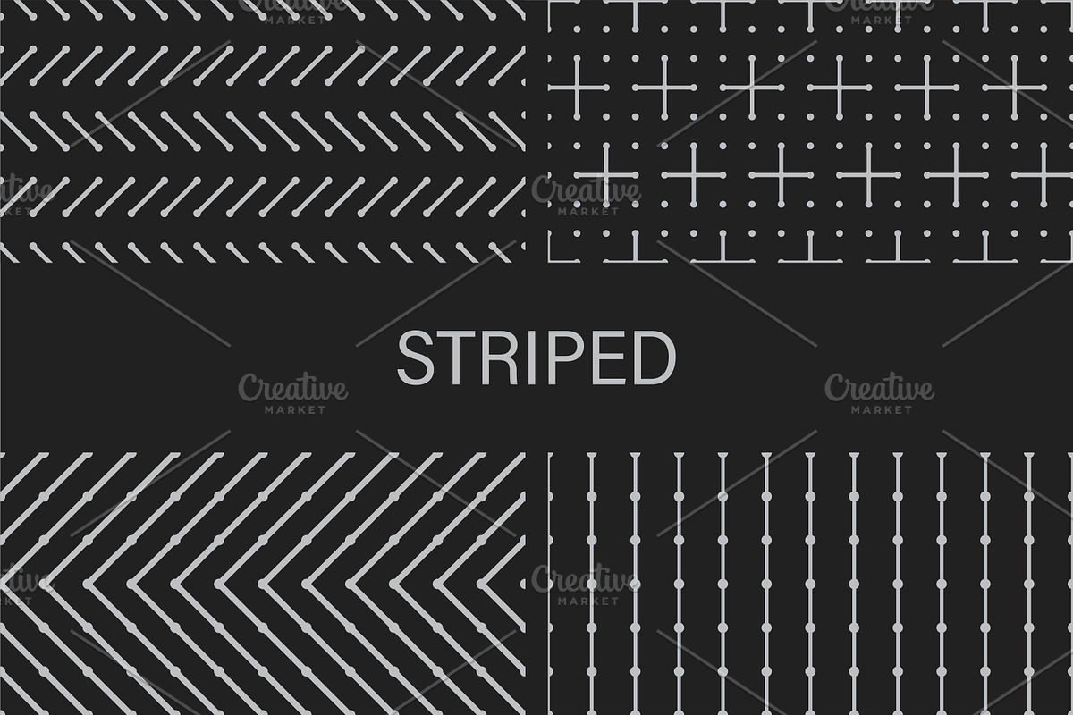 Minimalistc dark seamless patterns, a Pattern Graphic by ExpressShop (Photo 2 of 10)