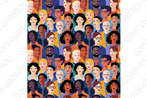 People Group Crowd Diversity, a Person Illustration by Christos Georghiou