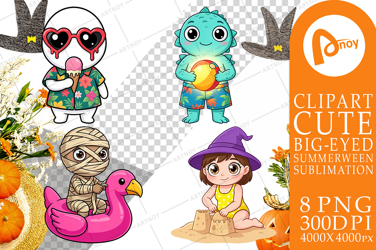 Summerween Sublimation PNG, a Seasonal Illustration by Artnoy (Photo 10 of 18)