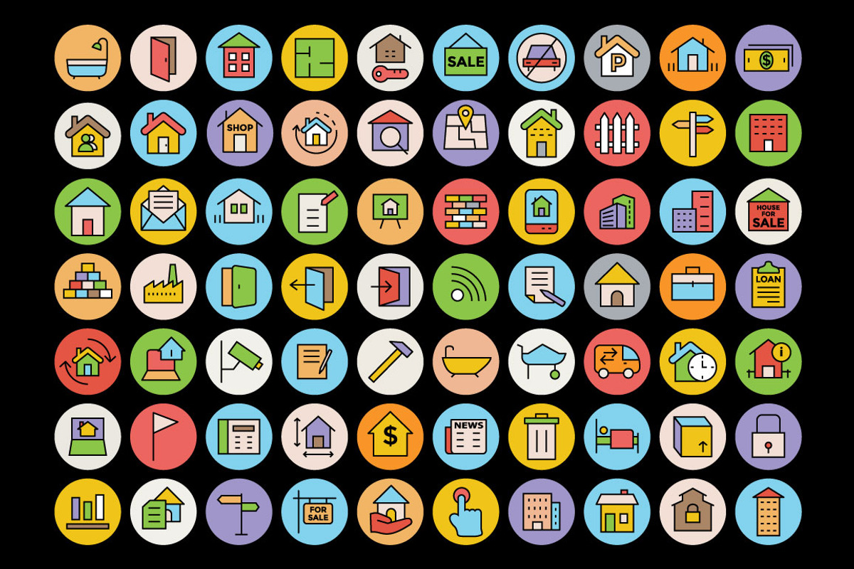 150+ Real Estate Icons Set preview 3
