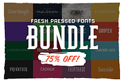 Fresh Pressed Fonts Bundle-75% OFF!, a Font by Fresh Pressed Fonts (Thumbnail 1 of 15)