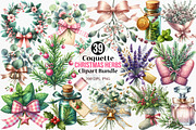 Coquette Christmas Herbs Clipart, an Illustration by Canvas Craft (Thumbnail 1 of 11)