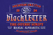 Monkeys Twenty Blackletter, a Blackletter Font by alit design (Thumbnail 7 of 17)