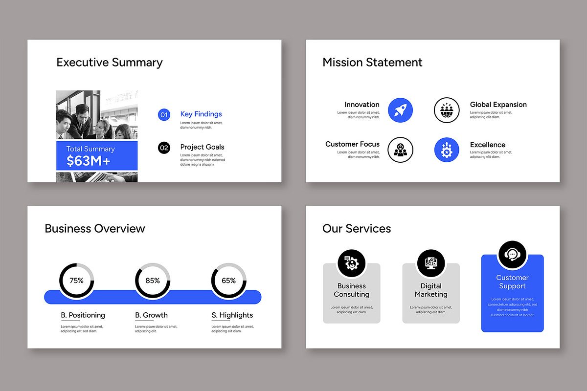 Modern And Minimal Business Plan, a Presentation Template by Mighty-Slide (Photo 3 of 6)