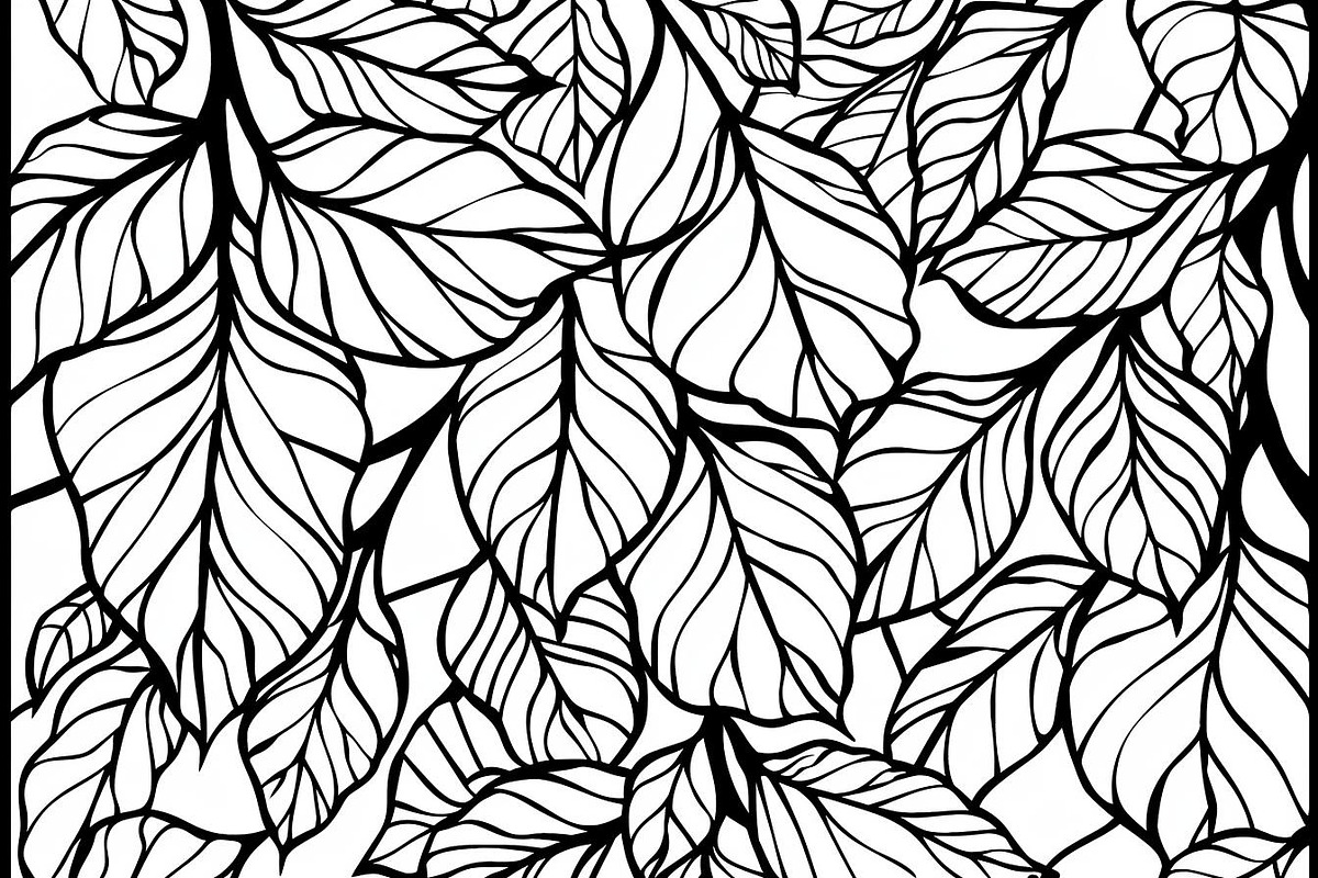 Intricate Botanical Leaf Pattern, an Illustration by Amazin_art (Photo 8 of 10)