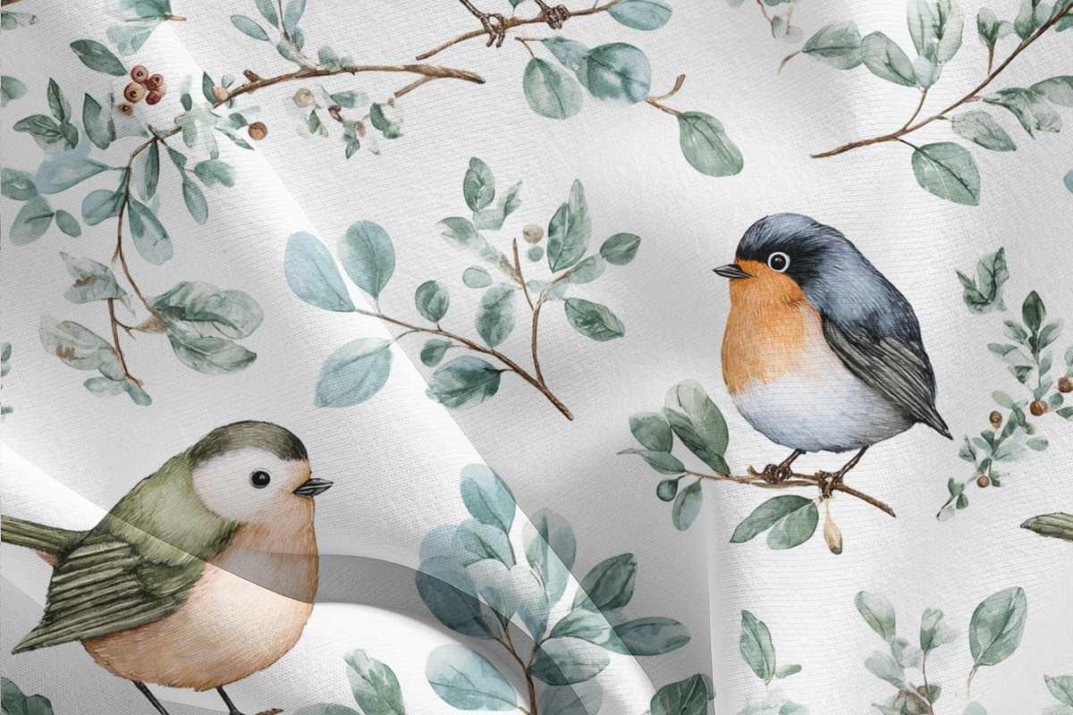 Robin Bird Seamless Pattern, an Illustration by Pati Charm Studio (Photo 7 of 7)