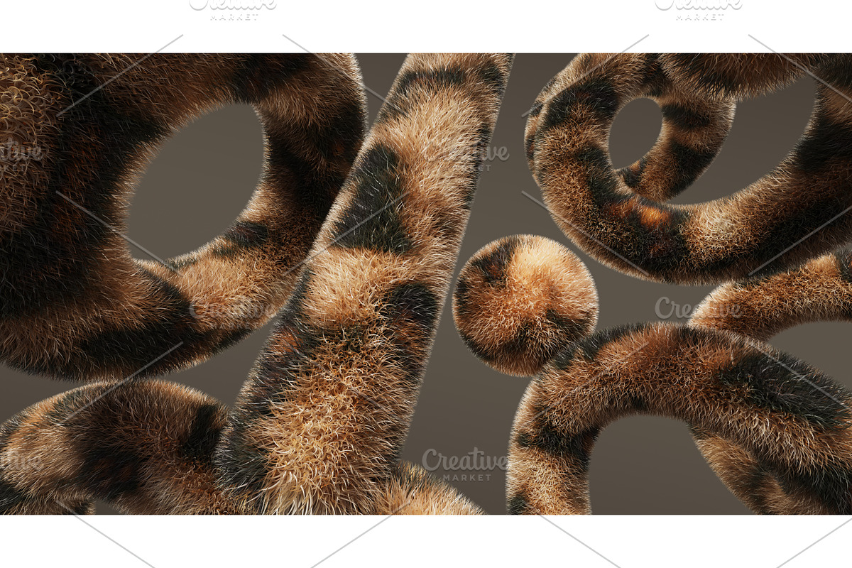Flying fluffy geometric 3d shapes, an Animal 3D Model by Marozhkastudio