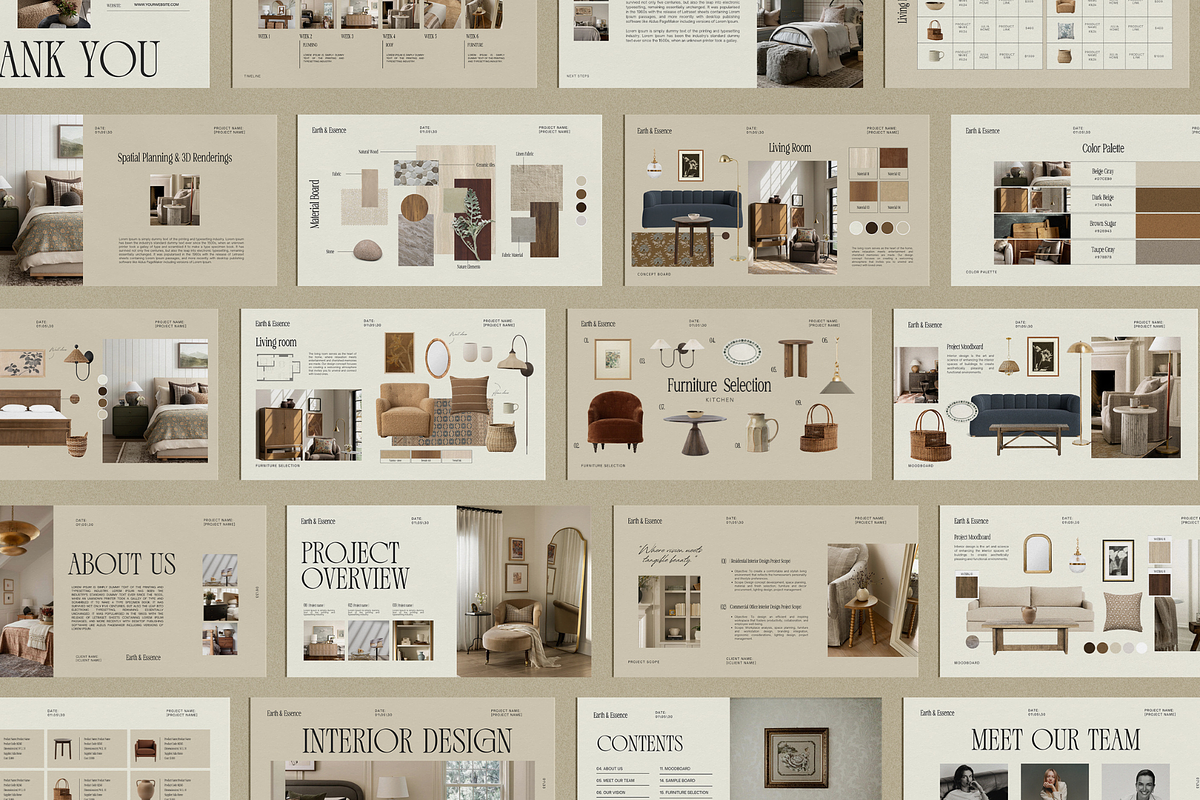 Interior Design Presentation Canva, a Presentation Template by Amaré Creative (Photo 4 of 10)