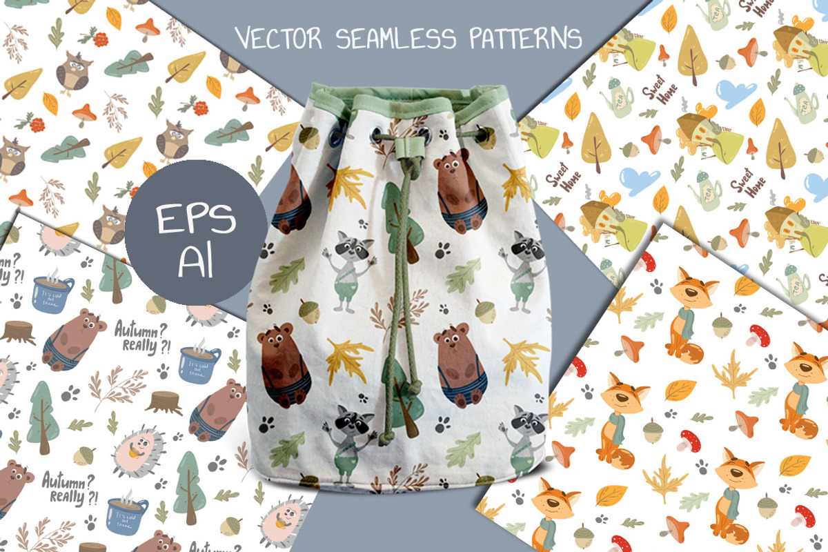 Cozy Autumn vector animals  kit, an Animal Illustration by artdreamer (Photo 7 of 8)