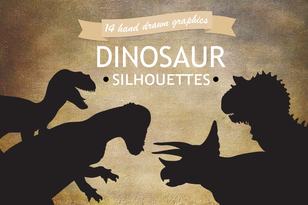 Dinosaur Silhouettes, an Illustration by Cheeky Lemons (Photo 1 of 3)