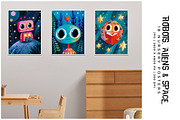 Robots, Aliens and Space, a Decorative Illustration by Digital Art Creations (Thumbnail 4 of 6)