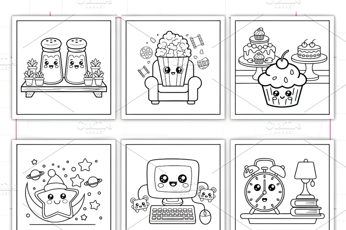 70+ CUTE KAWAII COLORING PAGES, an Animal Illustration by Ink Gallery (Photo 4 of 4)