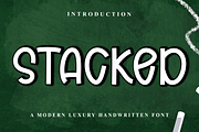 Stacked, a Script Font by FreshTypeINK (Thumbnail 1 of 8)