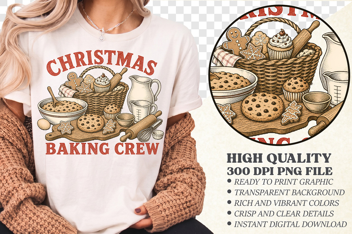 Christmas Cookie Baking Crew Png, a Seasonal Illustration by Libby Wishes (Photo 4 of 4)