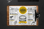 FREE! Trifold + Burger Menu Template, a Brochure Template by BarcelonaShop (Thumbnail 3 of 5)