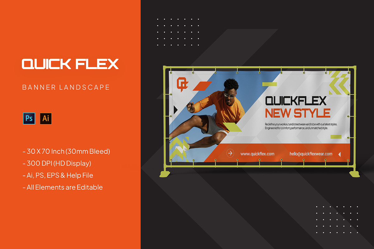 Quick Flex - Banner Landscape, a Print Template by StreaksideStd (Photo 1 of 3)