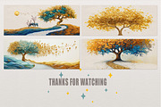 Abstract golden tree elk wallpaper, a Decorative Illustration by fei long (Thumbnail 10 of 10)