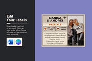 Danica + Andre Bottle Label Template, a Stationery Template by Mountain Folk Creative (Thumbnail 2 of 5)