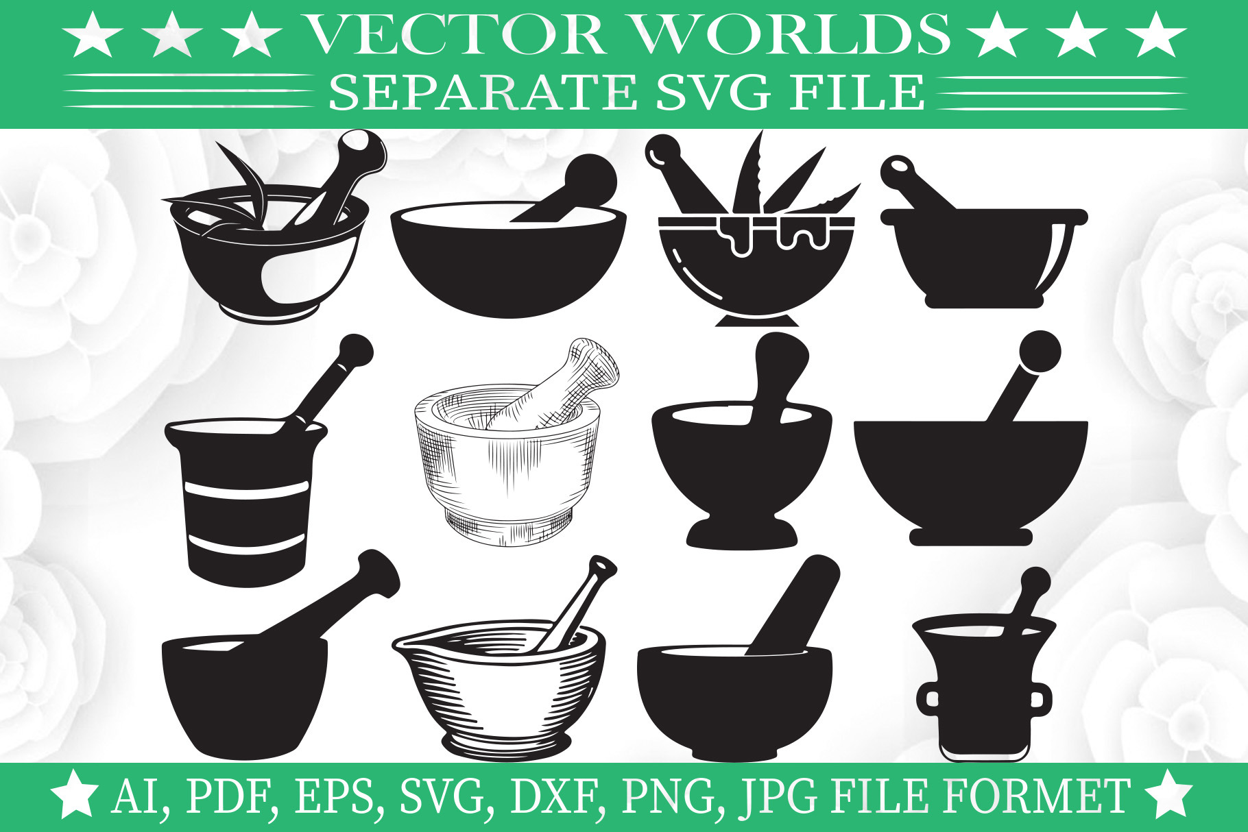 Mortar And Pestle Svg, an Object Graphic by VectorWorlds