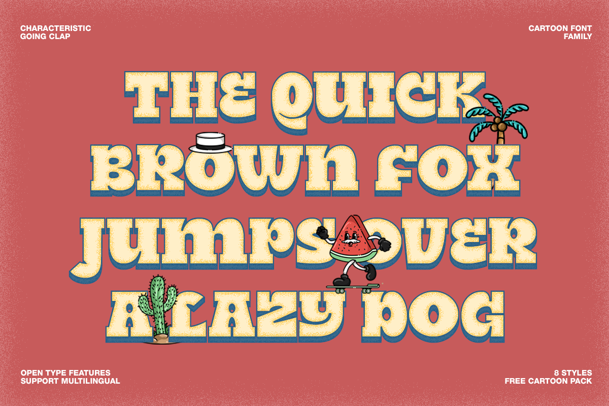 Going Clap - Free Bonus Assets, a Slab Serif Font by Dharmas Foundry (Photo 2 of 15)