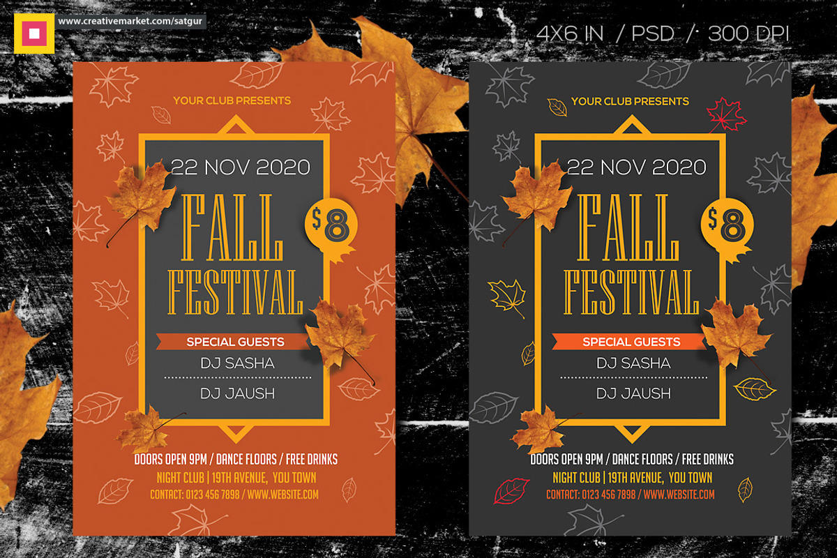 Fall Festival Flyer, a Flyer Template by Satgur Graphic Design (Photo 1 of 3)