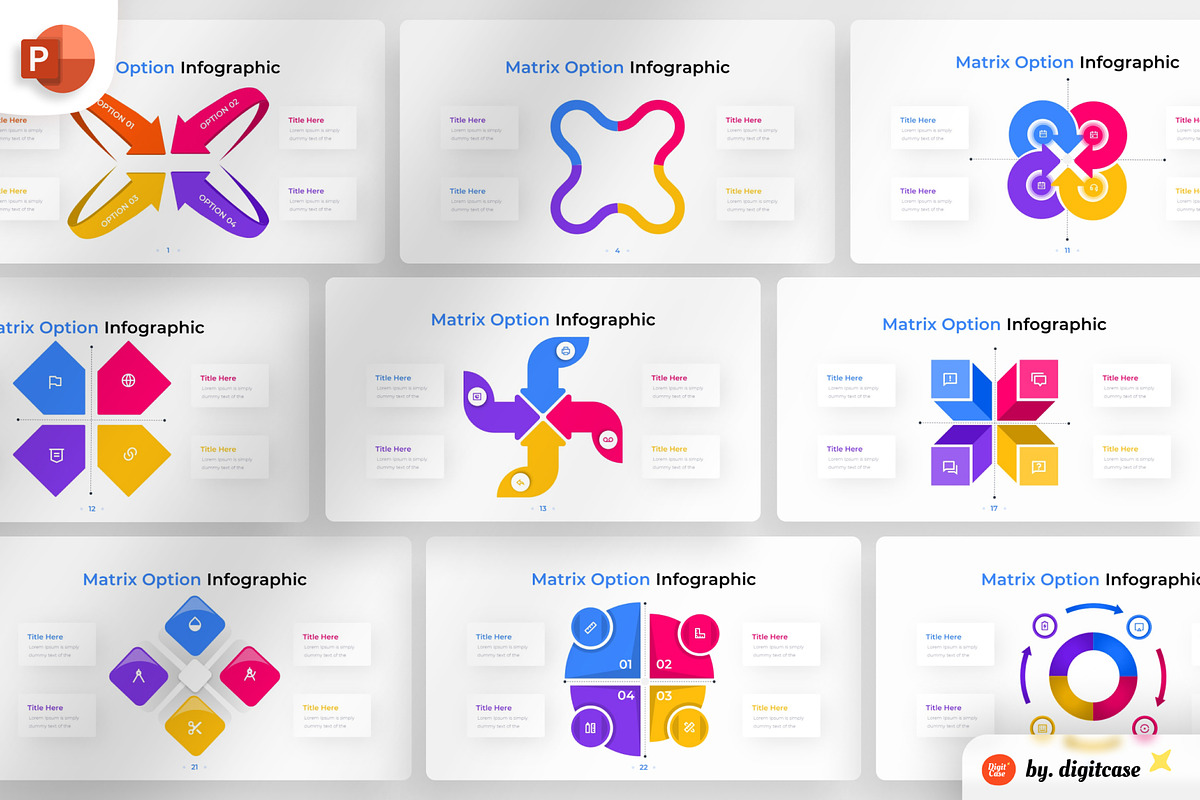 Matrix PowerPoint - Infographic Template