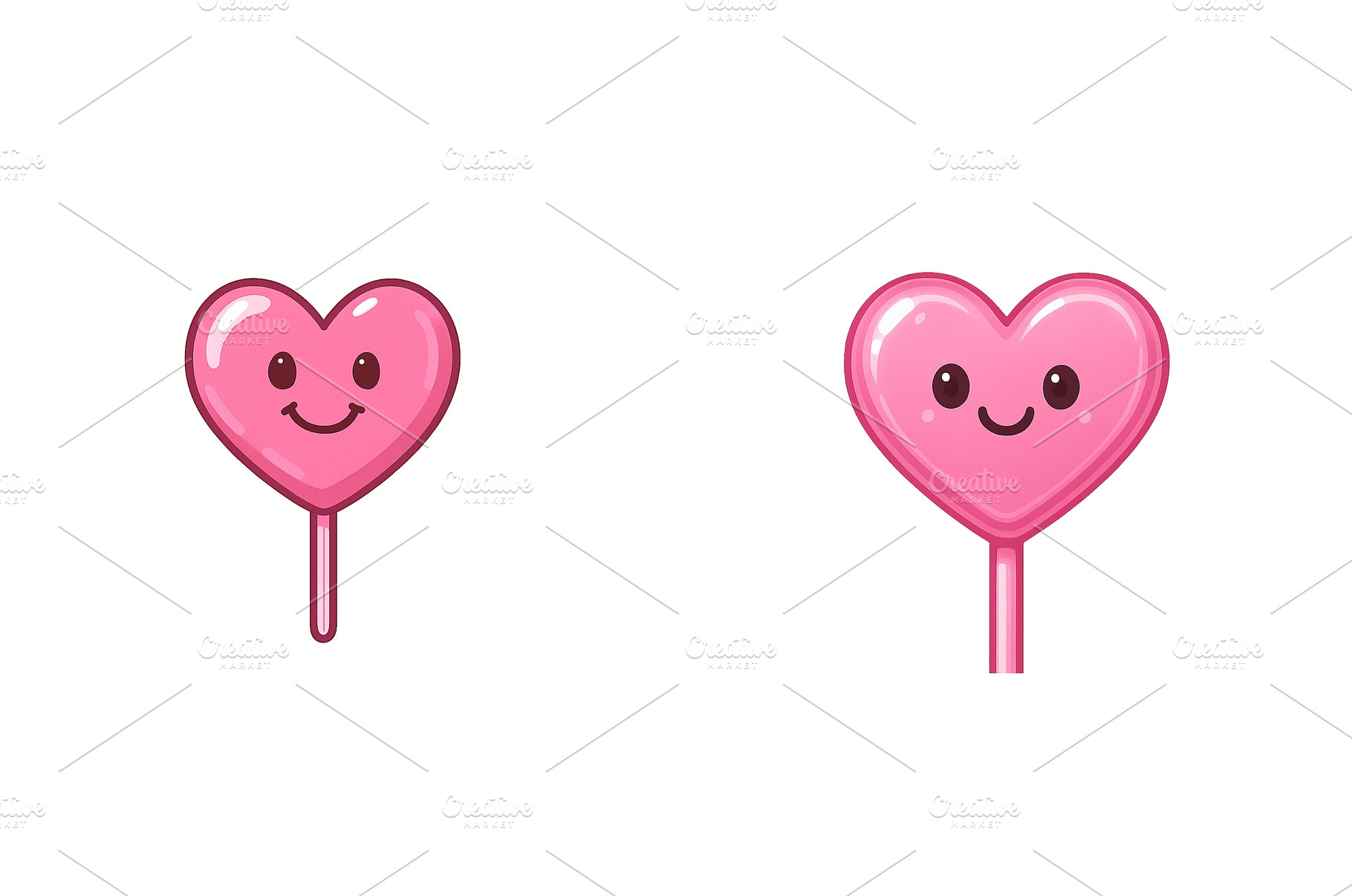 Colorful heart-shaped lollipops with, an Arts & Entertainment Photo by ZinetroN