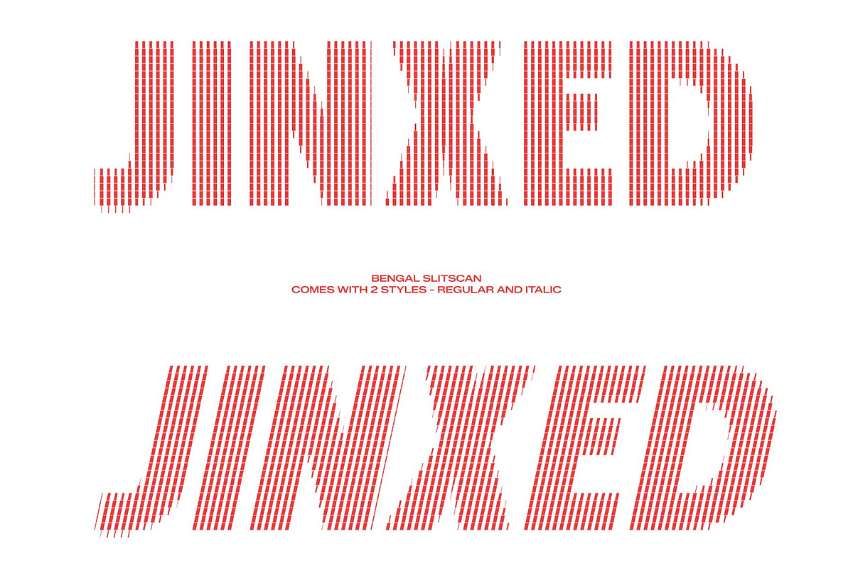 Bengal Slitscan, a Sans Serif Font by Craft Supply Co. (Photo 4 of 8)