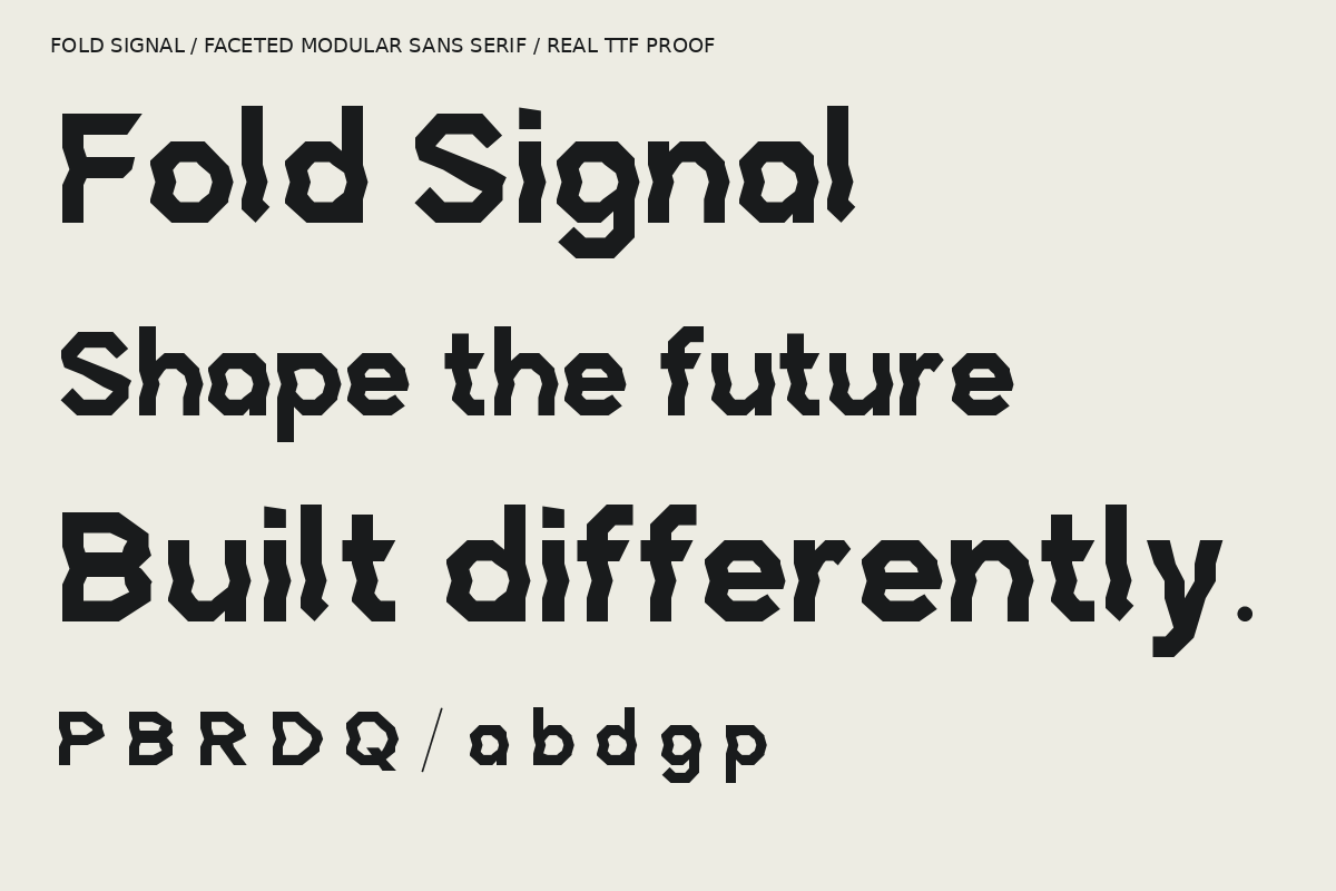 Fold Signal Faceted Modular Display, a Sans Serif Font by Colorsfav (Photo 11 of 11)