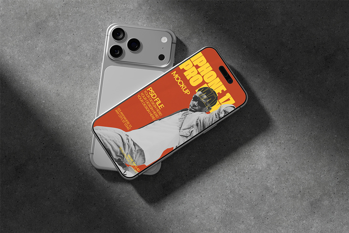 iPhone 17 Pro Max Mockup, an iPhone Mockup by xavier_studio (Photo 3 of 5)