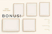 WHITE CANVAS. MOCKUP BUNDLE., a Poster Template by OntheMoon (Thumbnail 9 of 10)