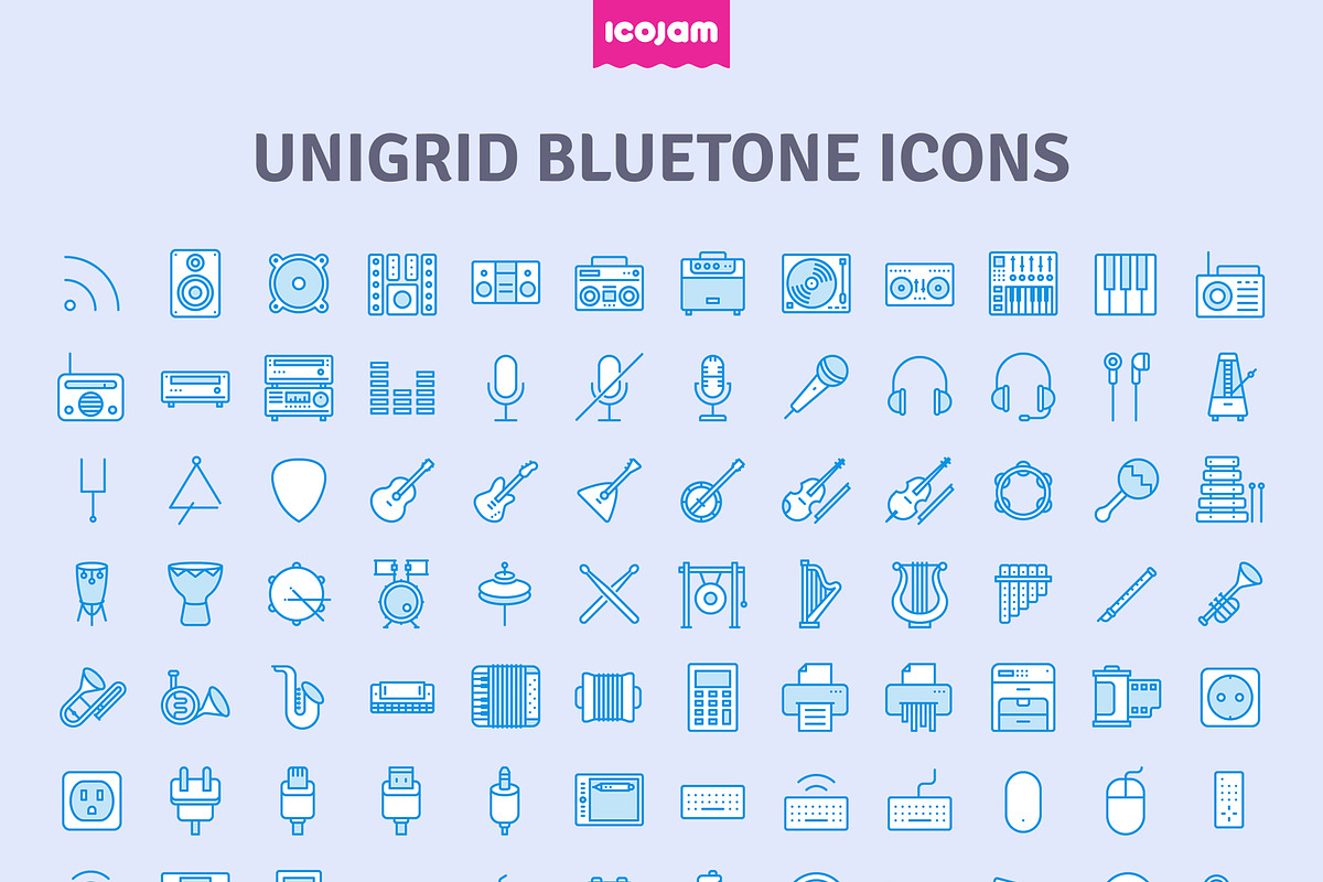 3552 Unigrid Bluetone icons, a Duotone Icon by Icojam store (Photo 9 of 14)