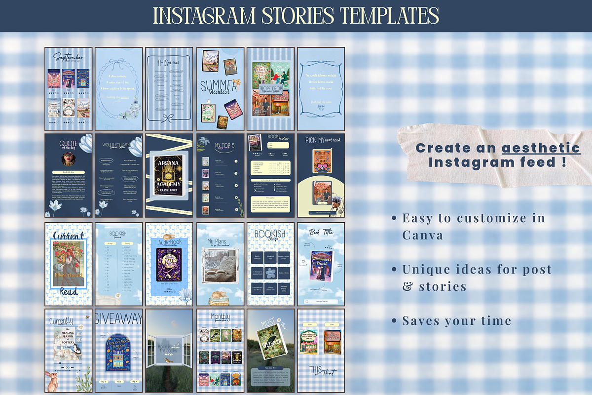 Bookstagram Cottagecore Template, a Social Media Template by PixelBloomClub (Photo 2 of 8)