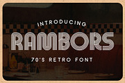 Rambors - Retro Font, a Font by Arterfak Project (Thumbnail 1 of 12)