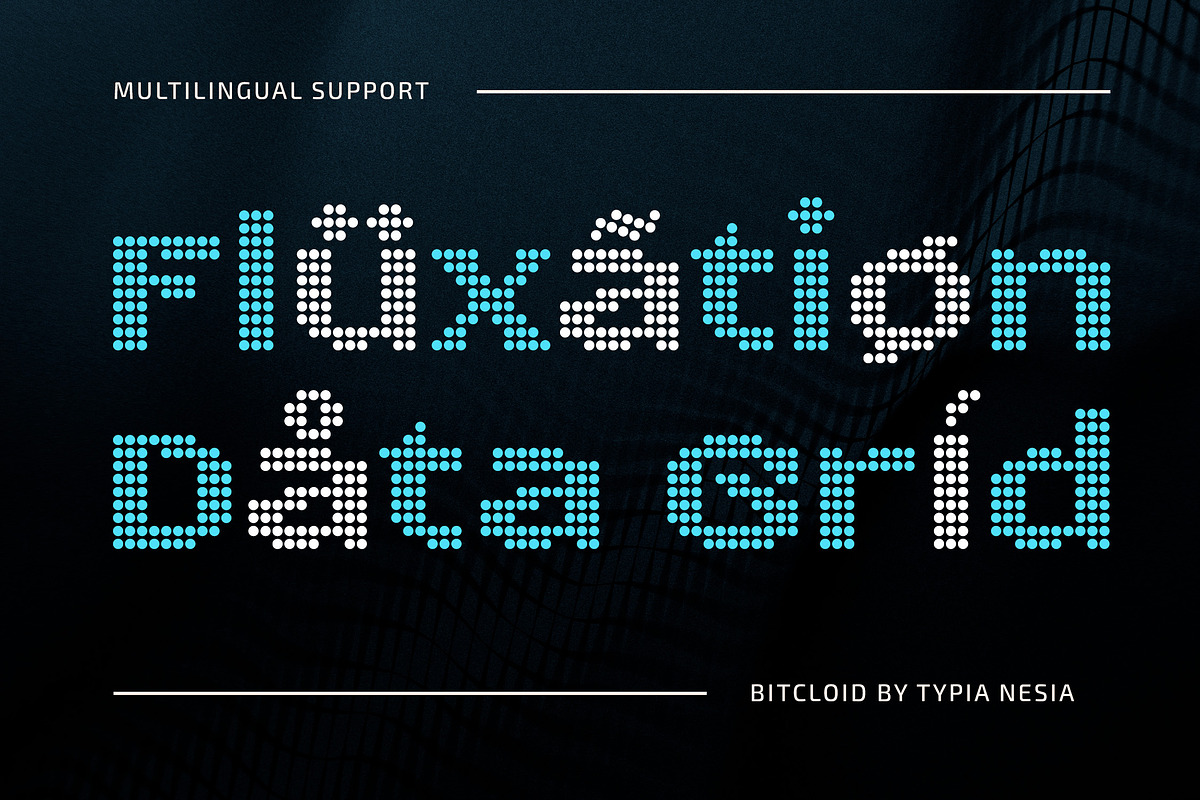 Bitcloid – Modern Futuristic Font, a Sans Serif Font by Typia Nesia (Photo 4 of 11)